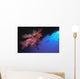 Silhouette Of Scuba Diver With Red Soft Coral Wall Mural