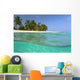 Looking Ashore To Cayo Levantado As Viewed Half Underwater Wall Mural