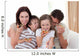 Happy family eating pizza Wall Mural