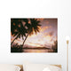 Palm Trees On Tropical Beach At Sunset, Nanuya Lai Lai Wall Mural