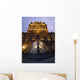 Small Glass Pyramid Outside The Louvre Museum At Dusk Wall Mural
