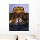 Small Glass Pyramid Outside The Louvre Museum At Dusk Wall Mural