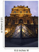 Small Glass Pyramid Outside The Louvre Museum At Dusk Wall Mural