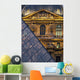 Detail Of The Glass Pyramid Outside The Louvre Museum At Dusk Wall Mural