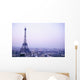 Eiffel Tower At Dusk With Paris Skyline Wall Mural