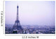 Eiffel Tower At Dusk With Paris Skyline Wall Mural