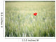 Red Poppy In Wheat Field Wall Mural