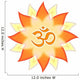 Mandala Om Symbol Aum sign, red orange yellow flower Wall Decal