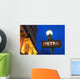 Detail Of Maubert-Mutualite Metro Station And Cafe Signs At Dawn Wall Mural