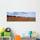 Looking Across Field Of Poppies To Small Village In Provence Wall Mural