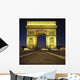 Arc De Triomphe At Night Wall Mural