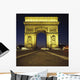 Arc De Triomphe At Night Wall Mural