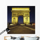 Arc De Triomphe At Night Wall Mural