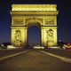 Arc De Triomphe At Night Wall Mural