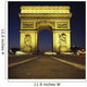 Arc De Triomphe At Night Wall Mural