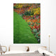 Colorful Flowers And Grass In Paris, Close-Up Wall Mural