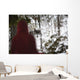 Little Red Riding Hood Looking At The Big Bad Wolf Wall Mural