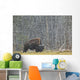 A Buffalo In Lamar Valley In Yellowstone National Park Wall Mural