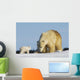 Mother Polar Bear Playing With Her Cub In Wapusk National Park Wall Mural