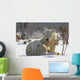 Mother Polar Bear Playing With Her Cub Wall Mural