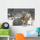 Mother Polar Bear Playing With Her Cub Wall Mural
