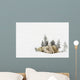 Polar Bear Mother And Her Cubs Playing Wall Mural