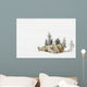 Polar Bear Mother And Her Cubs Playing Wall Mural