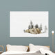 Polar Bear Mother And Her Cubs Playing Wall Mural