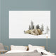 Polar Bear Mother And Her Cubs Playing Wall Mural