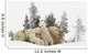 Polar Bear Mother And Her Cubs Playing Wall Mural