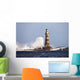 Waves Crashing Against Roker Lighthouse Wall Mural