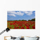 A Field Full Of Red Flowers Wall Mural