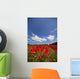 Field Full Of Red Flowers Wall Mural
