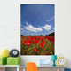 Field Full Of Red Flowers Wall Mural