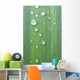 Drops Of Water On A Green Leaf Wall Mural