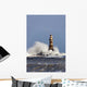 Waves Crashing Against Roker Lighthouse Wall Mural