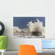 Waves Crashing Up Against A Lighthouse Wall Mural