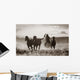 Cowboy Lassoing Horses Wall Mural