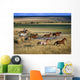 Cowboy Riding With Herd Of Horses Wall Mural