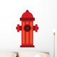 Red Fire Hydrant Flat Wall Decal