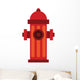 Red Fire Hydrant Flat Wall Decal