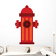 Red Fire Hydrant Flat Wall Decal