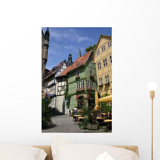Colorful Half-timbered Houses Old Wall Decal