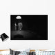 Pool Player in Black and White Wall Mural