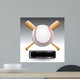 baseball with bats nameplate Wall Mural
