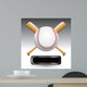 baseball with bats nameplate Wall Mural