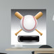 baseball with bats nameplate Wall Mural