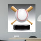 baseball with bats nameplate Wall Mural
