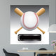 baseball with bats nameplate Wall Mural