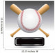 baseball with bats nameplate Wall Mural